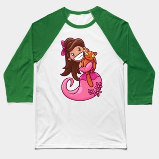 Princess and Kitty Baseball T-Shirt